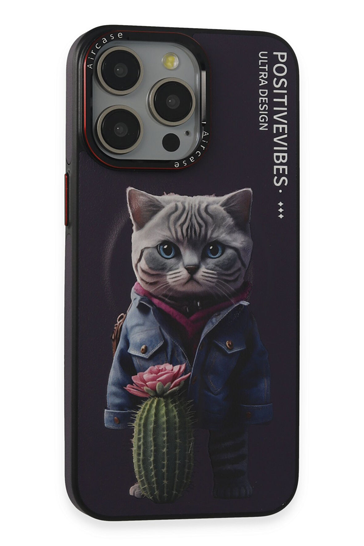 Mkorayavm iPhone 14 Pro Kamera Lens ve Tuşları Metal Tasarımlı Resimli Fun Magsafe Kapak