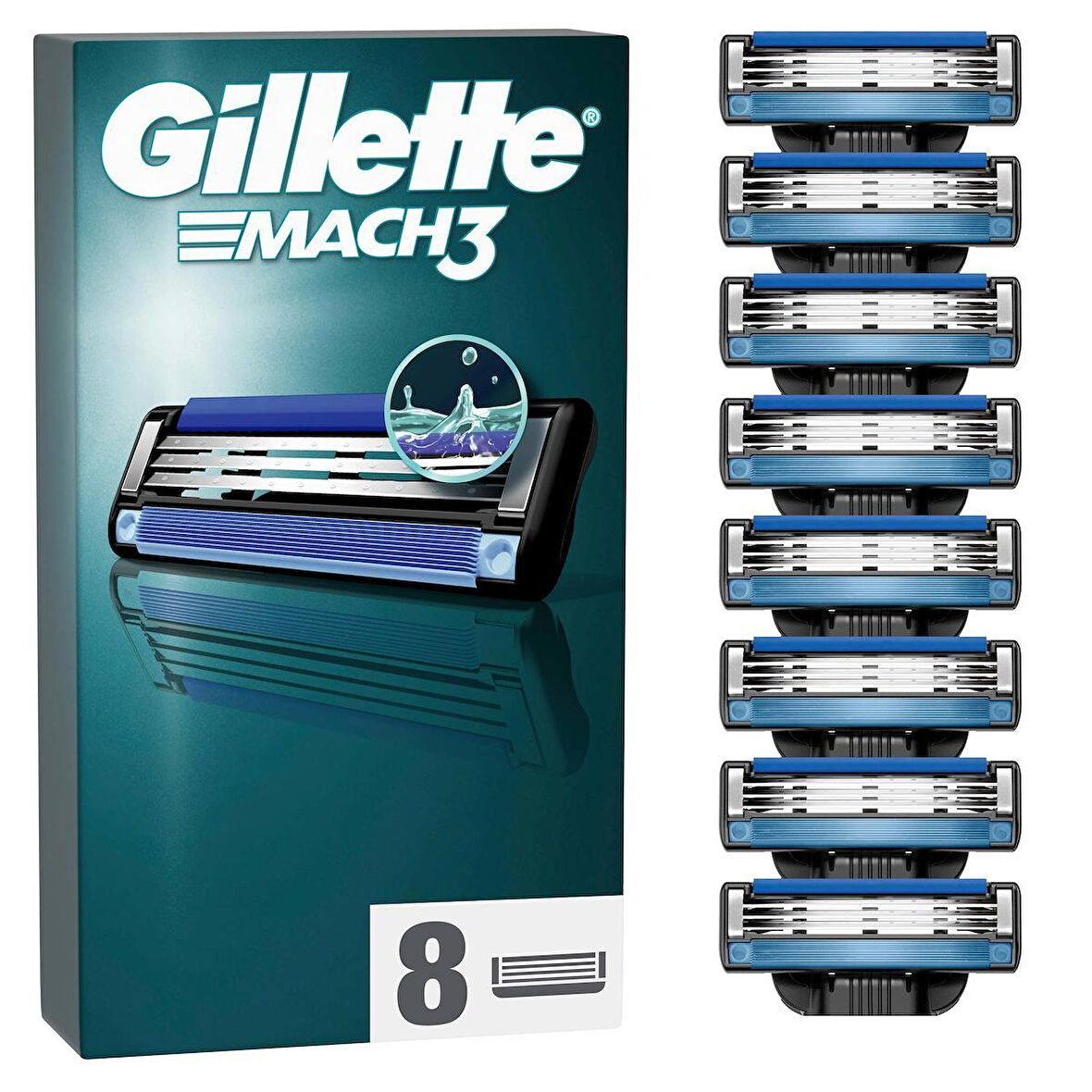 Gillette Mach3 Avantajlı Yedek Tıraş Bıçağı 8'li