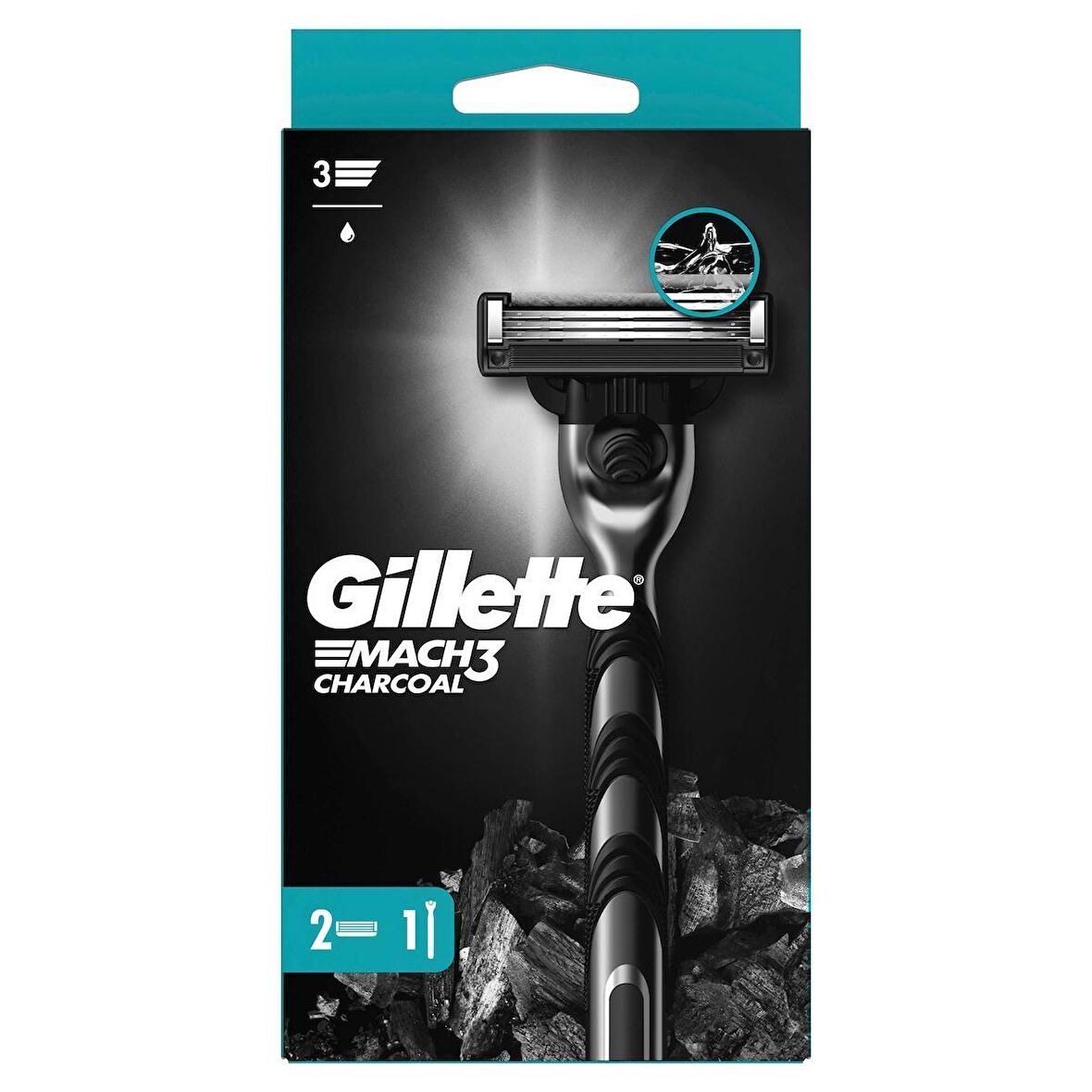 Gillette Mach3 Charcoal Yedekli Tıraş Makinesi