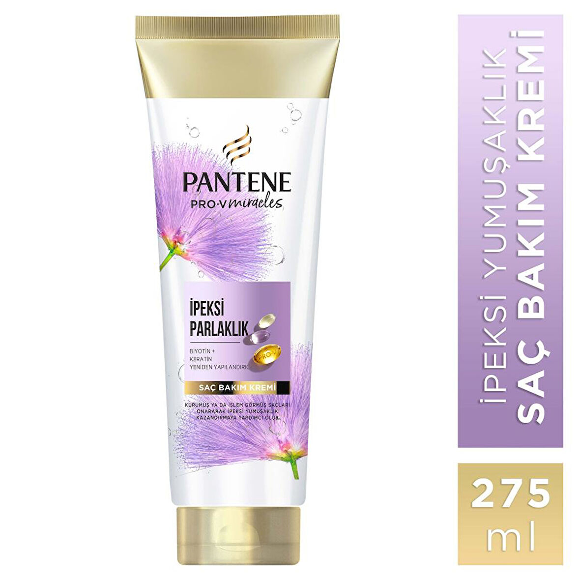 Pantene PRO-V MIRACLES İpeksi Parlaklık Saç Bakım Kremi İşlem Görmüş Saçlar için 275ML