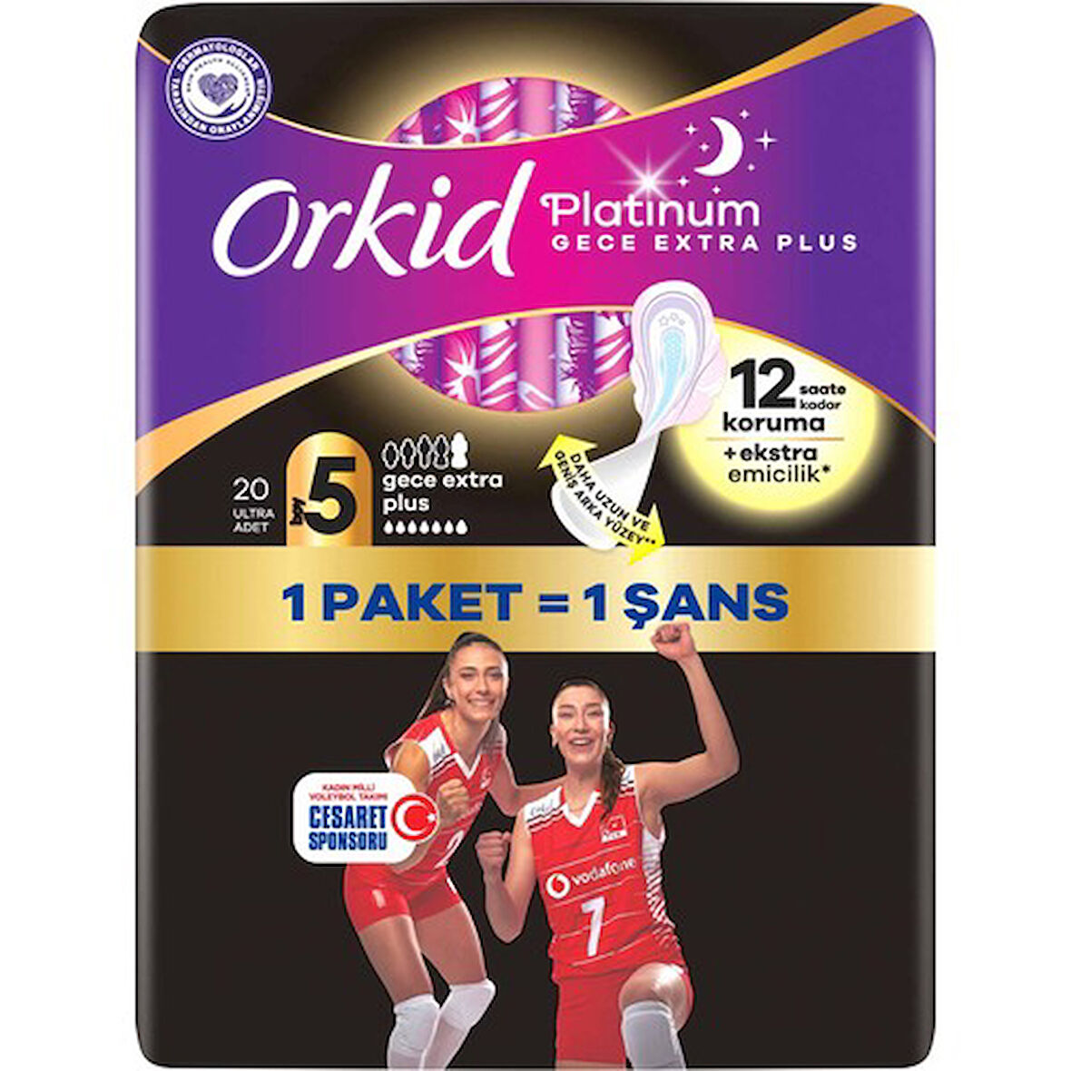 Orkıd Platınum Gece Ekstra Plus 20 Adet Olimpiyat