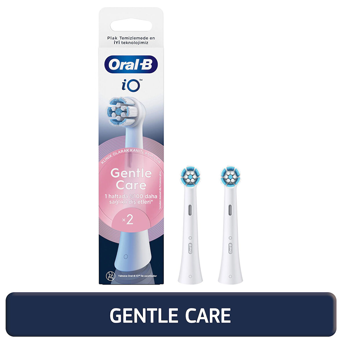Oral-B iO Gentle Care Beyaz Diş Fırçası Yedek Başlığı 2 Adet