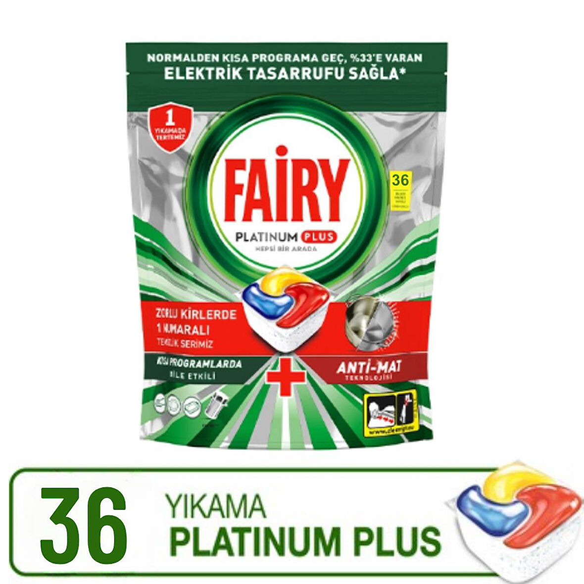 Fairy Platinum Plus 36 Yıkama Bulaşık Makinesi Tableti