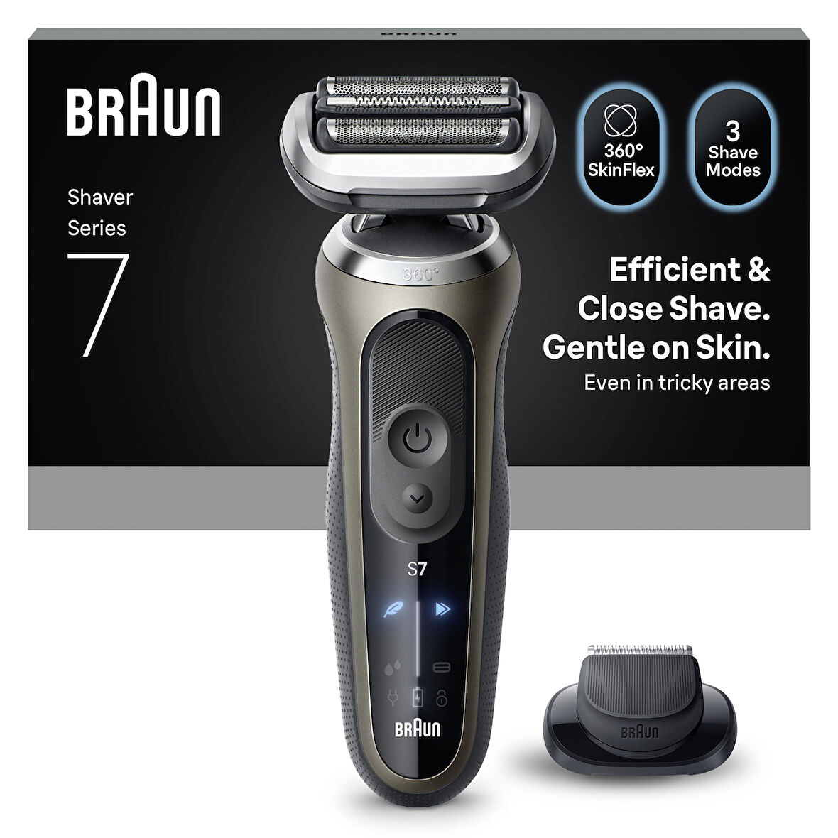 Braun Series 7 Elektrikli Tıraş Makinesi, Islak ve Kuru, Hassas Düzeltici Başlık, 72-C1200S