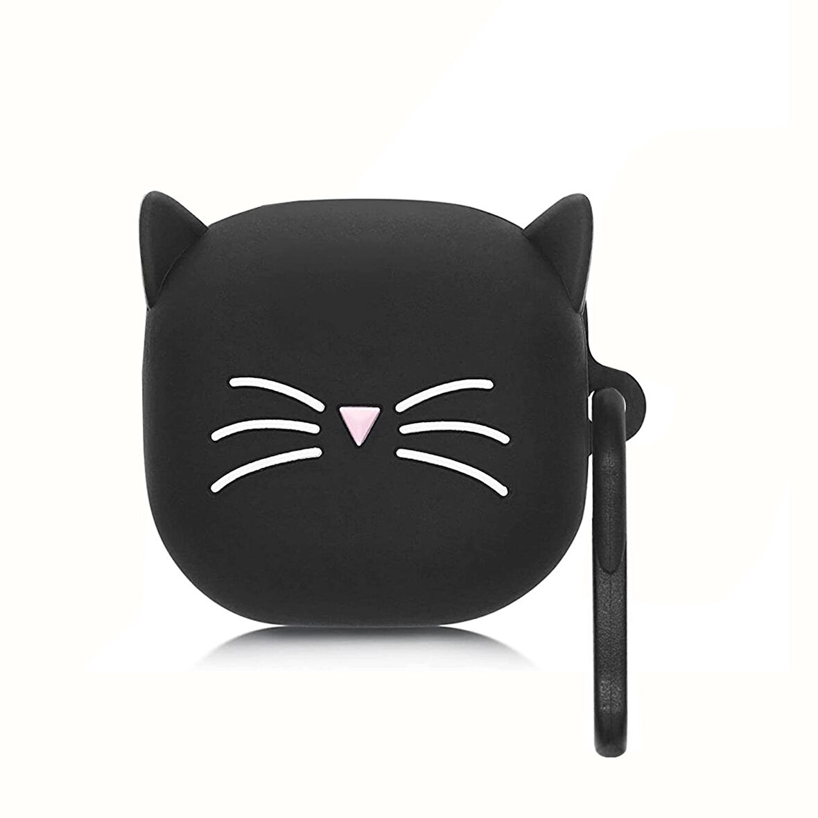 CaseOnn Samsung Galaxy Buds 2 Kılıf Karakter Figürlü Kedi Siyah