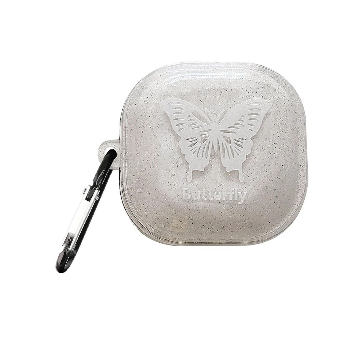 CaseOnn Samsung Galaxy Buds Live - Buds Pro Kılıf Figürlü Işıltılı Kelebek