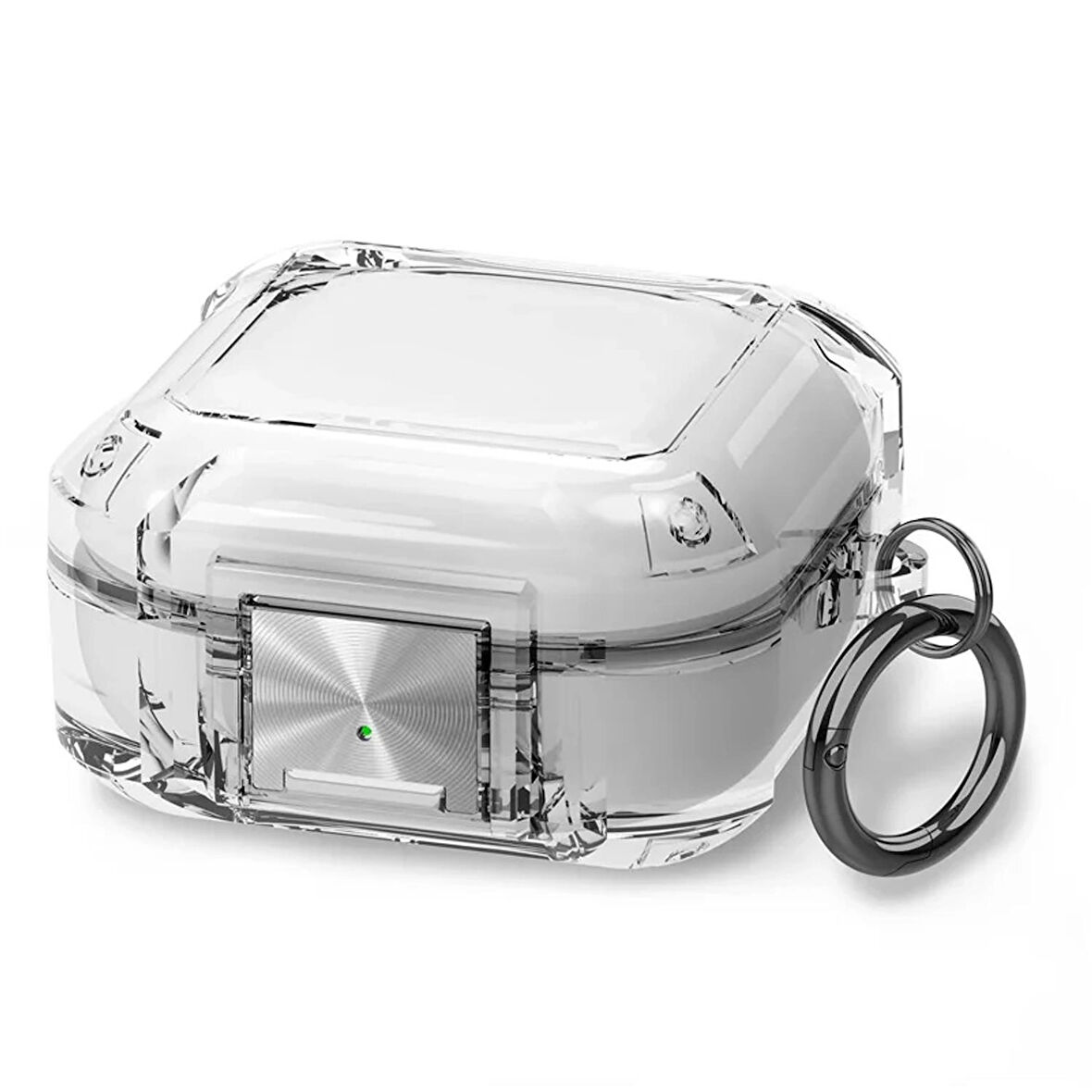 CaseOnn Samsung Galaxy Buds 2 - Buds 2 Pro Kılıf Transparan Emniyet Kilitli Şeffaf