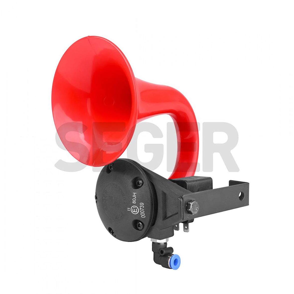 Seger 80jh tek boynuz havalı korna 24volt unichorn kırmızı