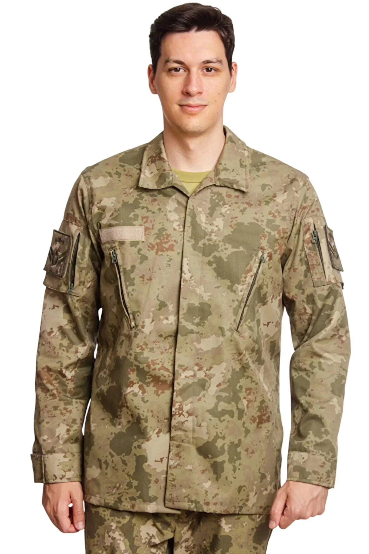 Kara Kuvvetleri Yeni Kamuflaj Renkli Uzun Kollu Taktik Gomlek Long Sleeve Camouflage