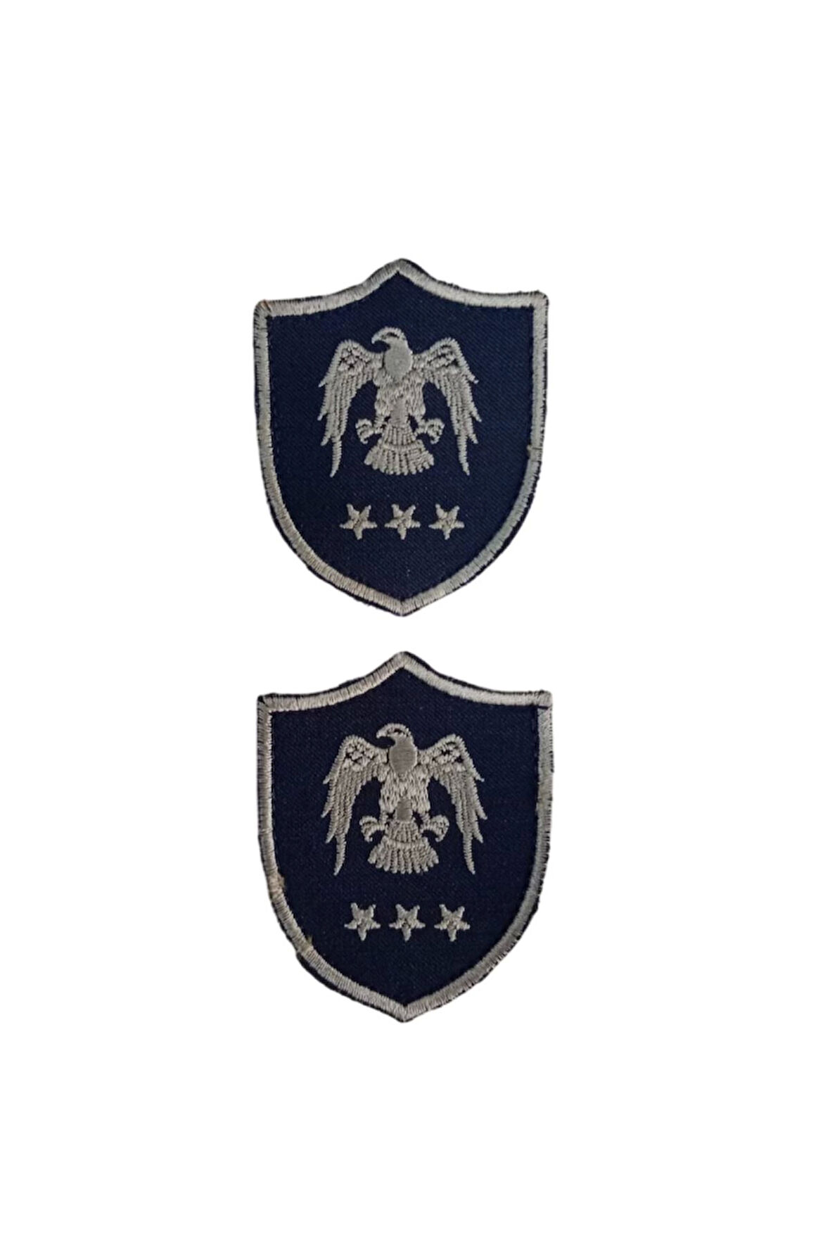 Hava Kuvvetleri Yuzbasi Lacivert Zemin Kartal Nakisli Mini Polar Arma Rutbesi
