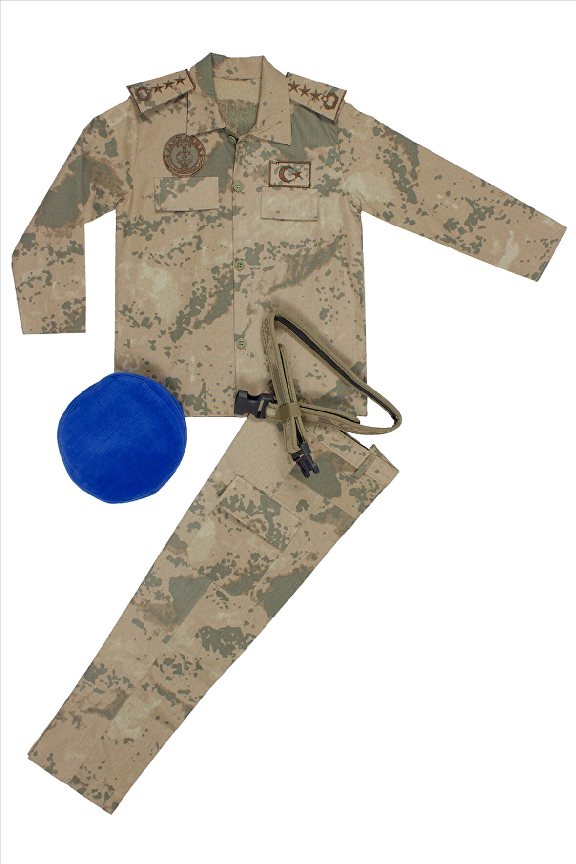 jandarma komando yeni kamuflaj renkli uzun kollu albay cocuk kostum takimi