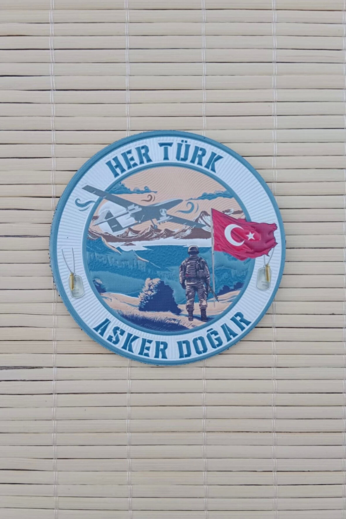 Her Turk Asker Dogar 3d TPU Termoplastik Silikon Kabartma islemeli Arma Pec Patch