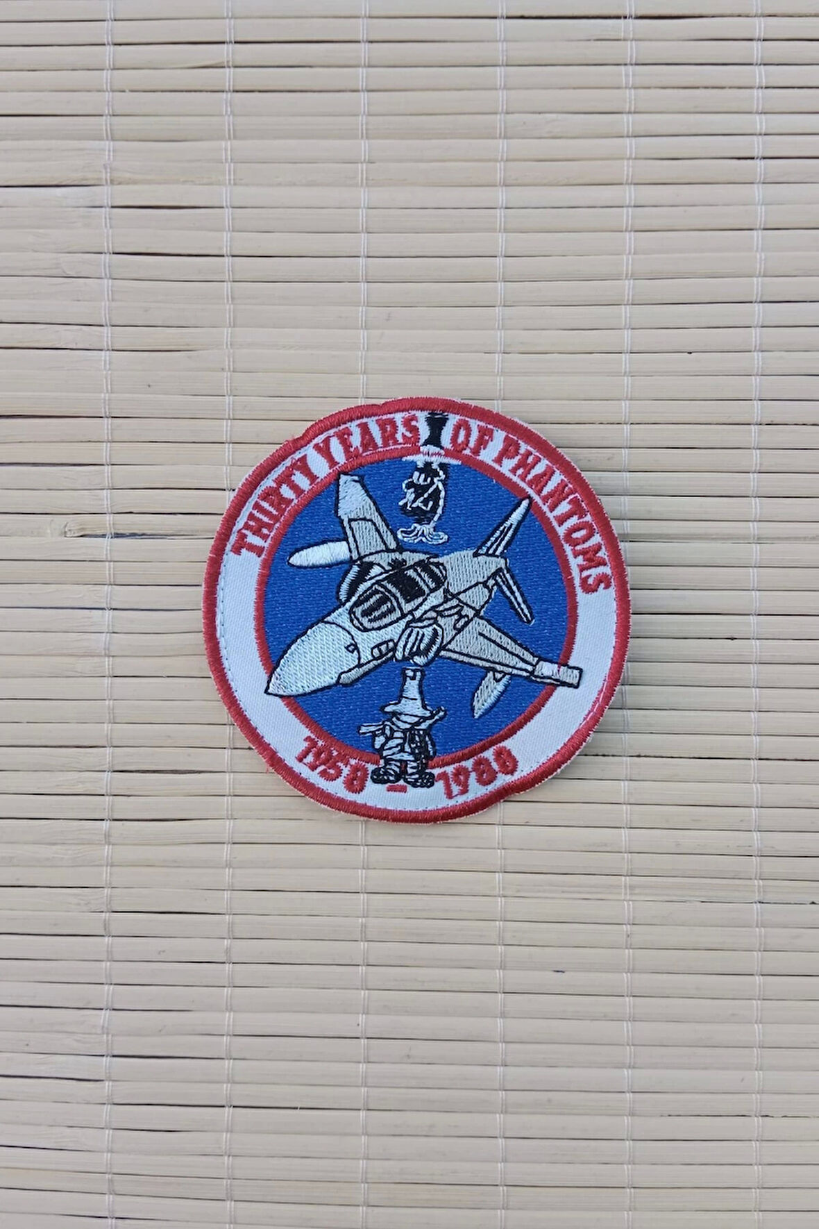 thirty years of phantoms 1958 1988 yazili nakis islemeli ucak logolu arma patch pec