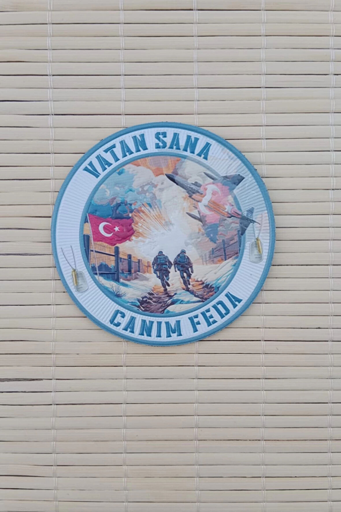 Vatan Sana Canim Feda 3D Termoplastik Silikon Kabartma Arma Pec Patch