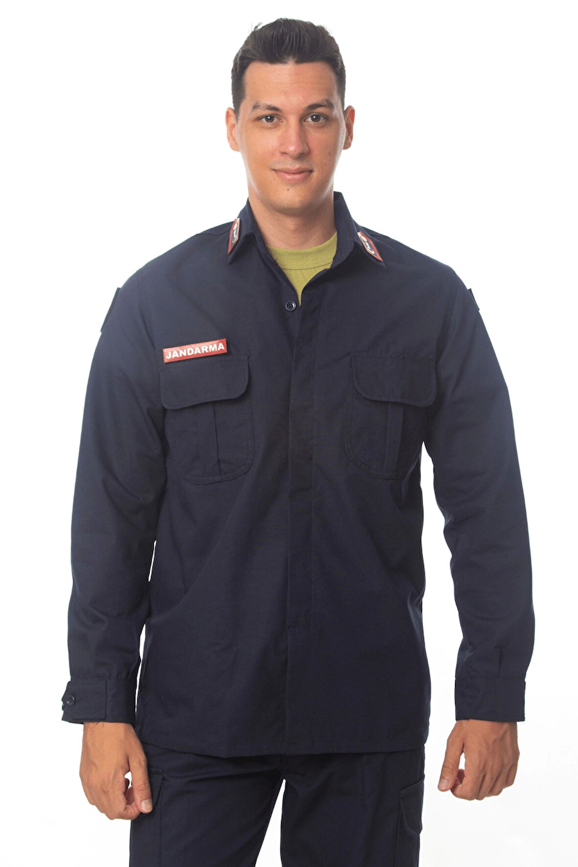 Jandarma Asayis Lacivert Renkli Rengi Solmayan Uzun Kollu Orjinal Taktik Gomlek