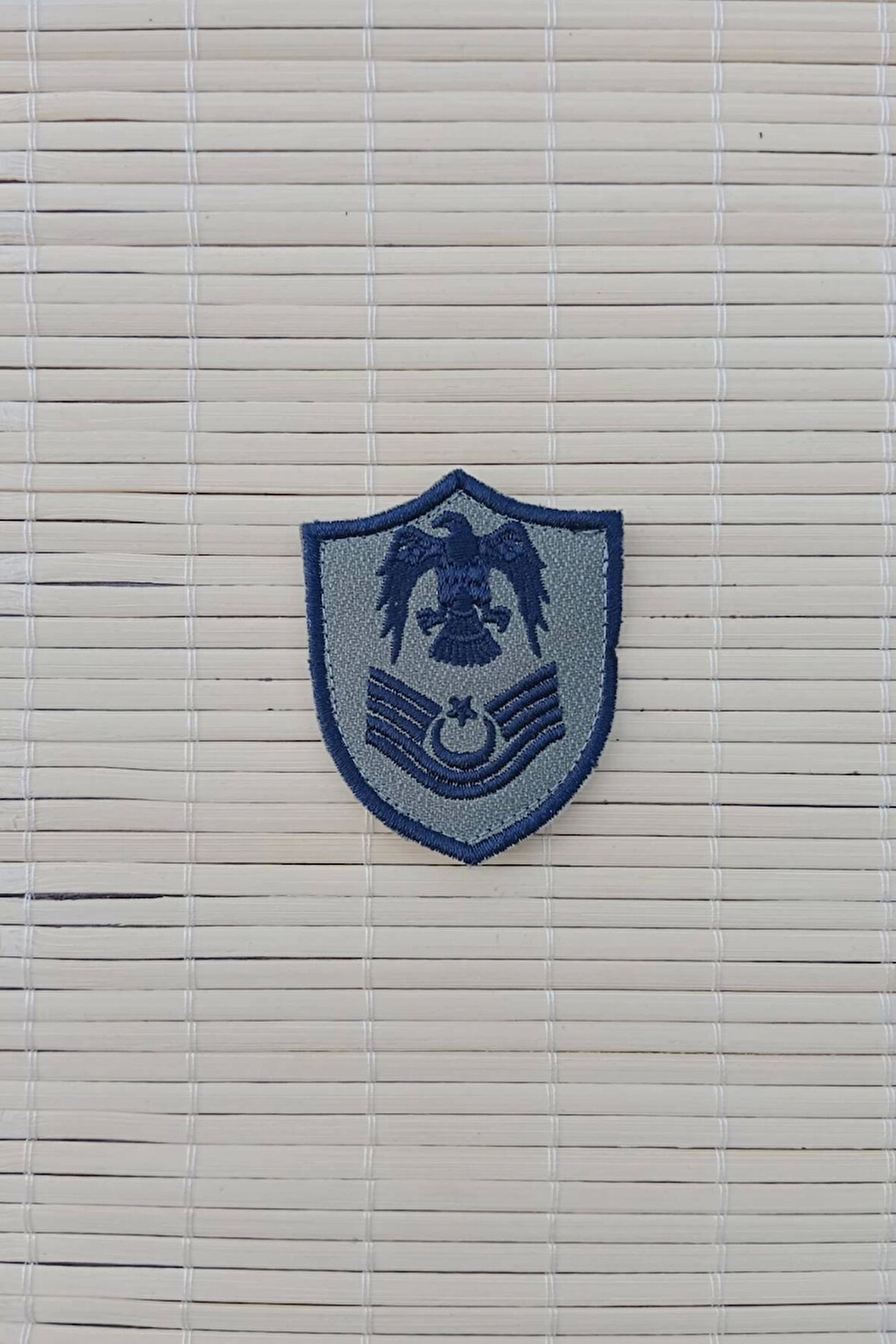 Hava Kuvvetleri Astsubay Kidemli Ustcavus Gri Zemin Kartal Nakisli Mini Tisort Rutbe