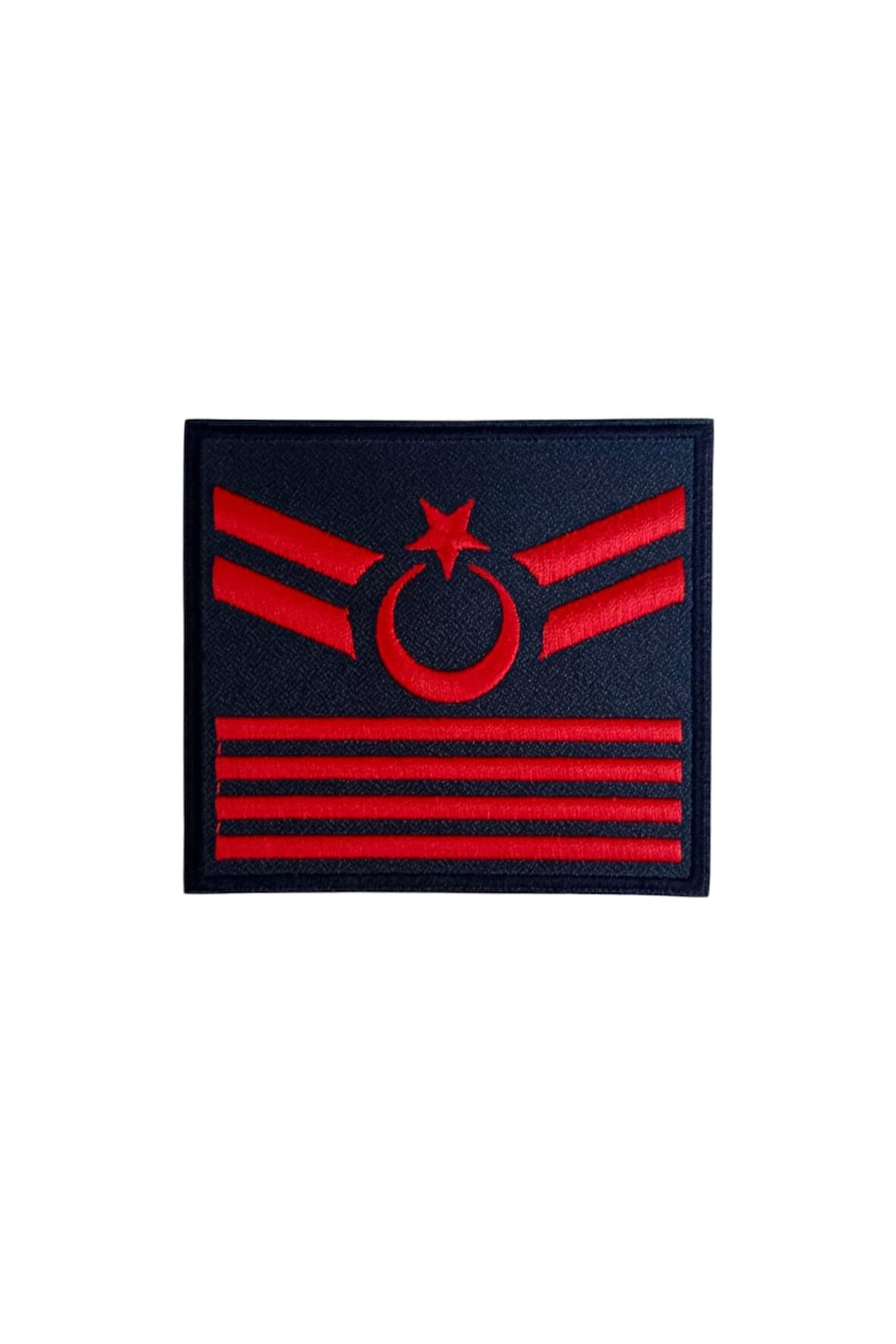 Hava Kuvvetleri Uzman Cavus 4 Kademe Dahili ve Harici Lacivert Bez Nakis Havaci Kol Rutbe