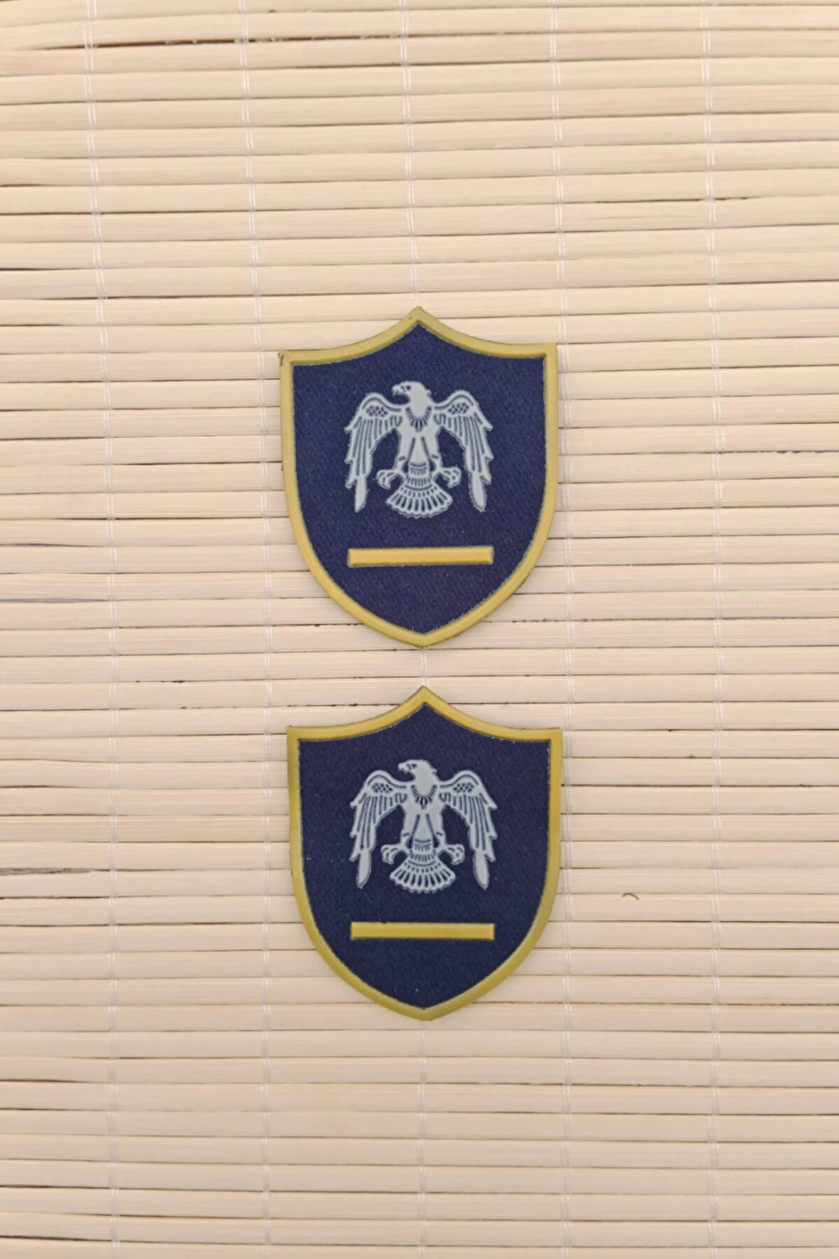 Hava Kuvvetleri Subay Astegmen Lacivert Zemin Kartal Nakisli Plastik Mini Yelek Rutbesi