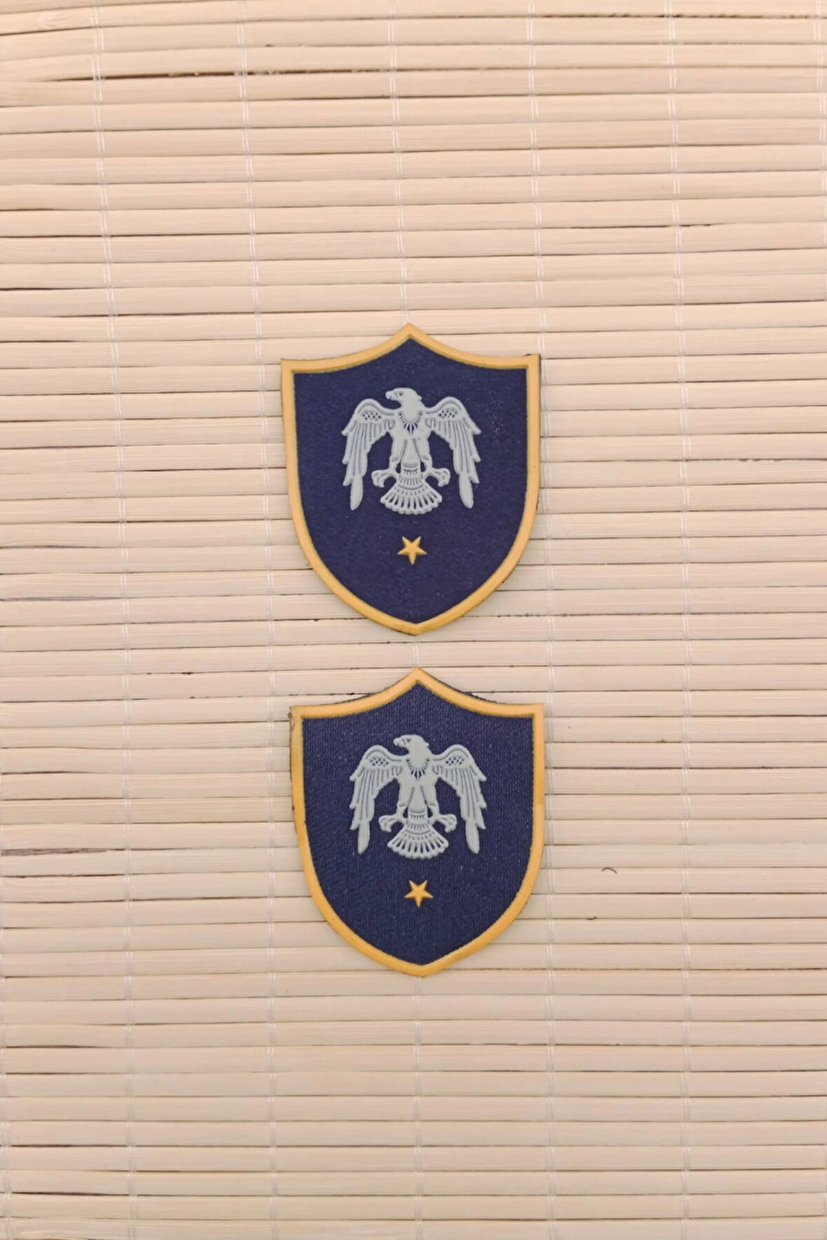 Hava Kuvvetleri Subay Tegmen Lacivert Zemin Kartal Nakisli Plastik Mini Yelek Rutbesi