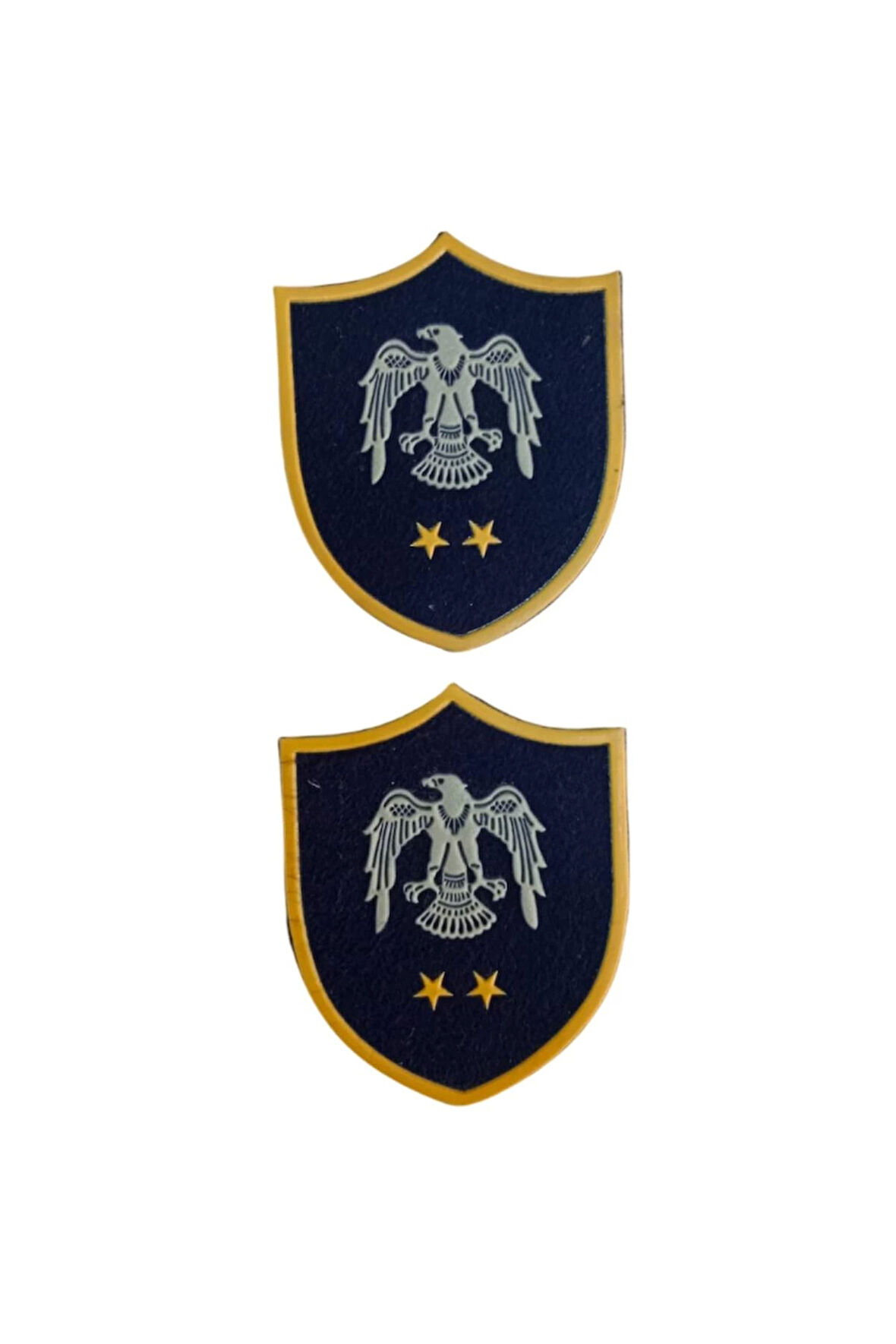 Hava Kuvvetleri Subay Ustegmen Lacivert Zemin Kartal Nakisli Plastik Mini Yelek Rutbesi