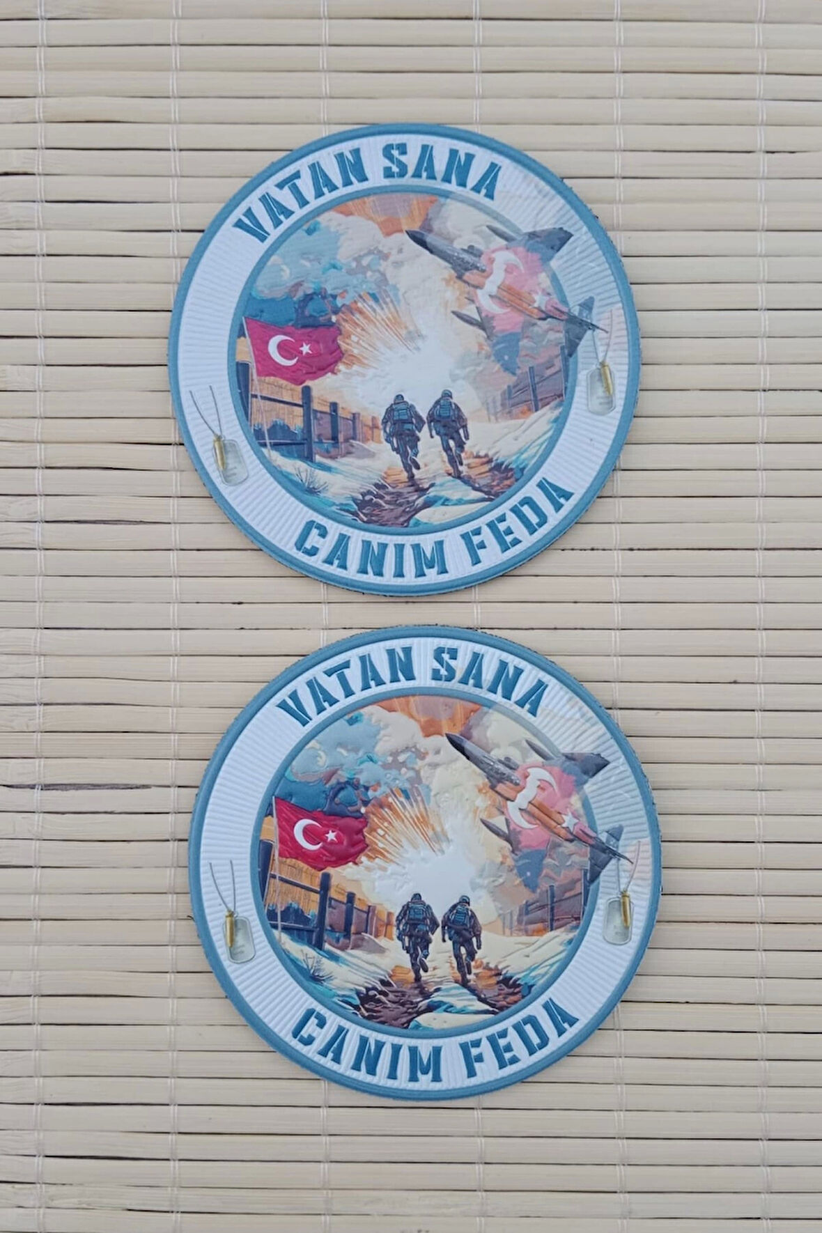 vatan sana canim feda 3d termoplastik silikon kabartma arma patch pec