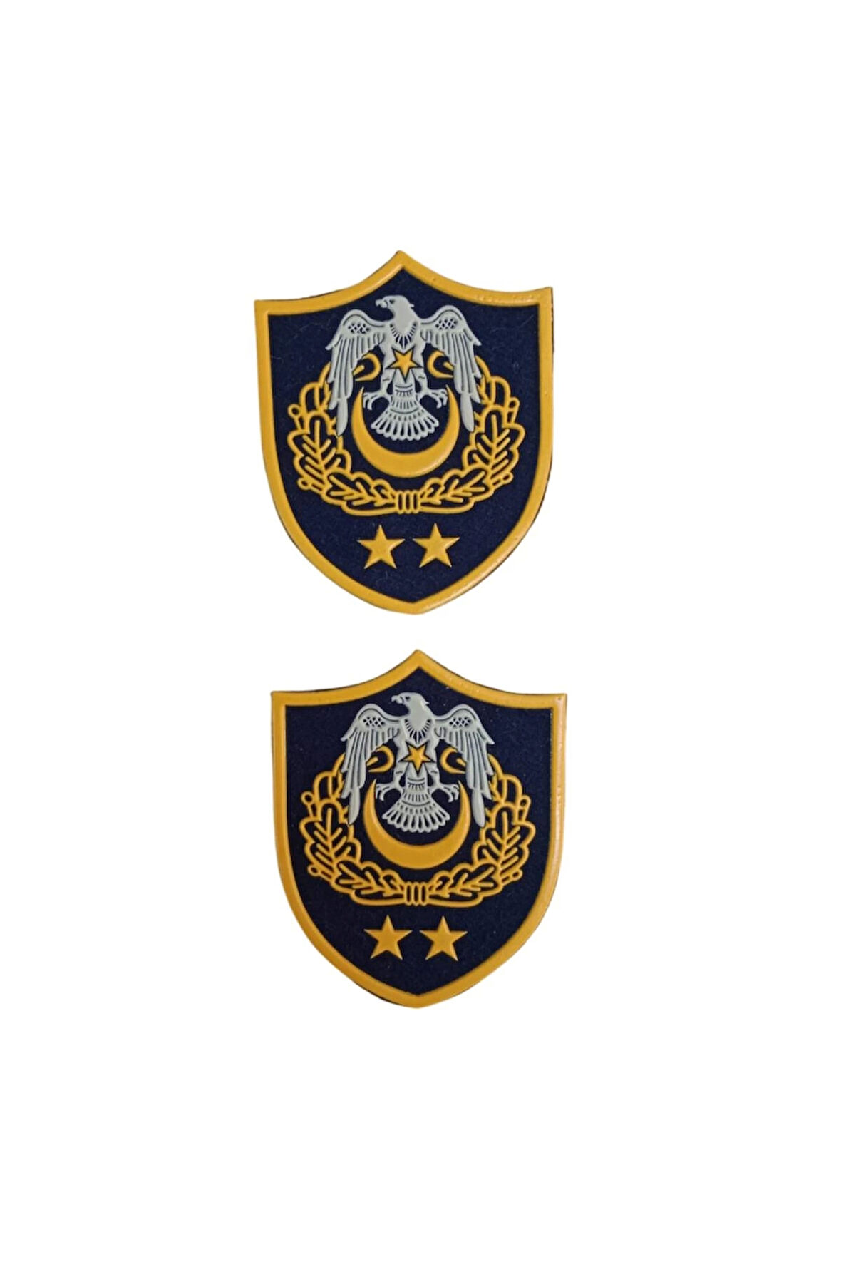 Hava Kuvvetleri Subay Yarbay Lacivert Zemin Kartal Nakisli Sirmali Mini Plastik Yelek Rutbesi