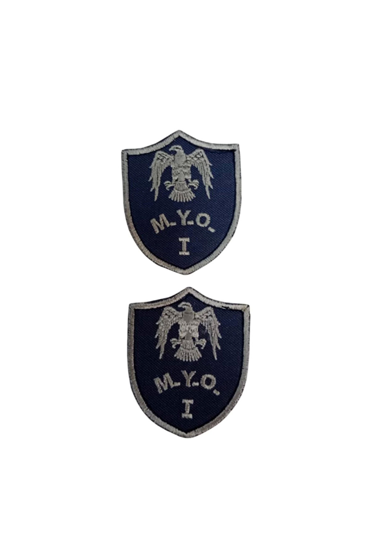 Hava Kuvvetleri Meslek Yuksek Okulu MYO 1 Lacivert Zemin Kartal Nakisli Mini Polar Arma Rutbesi