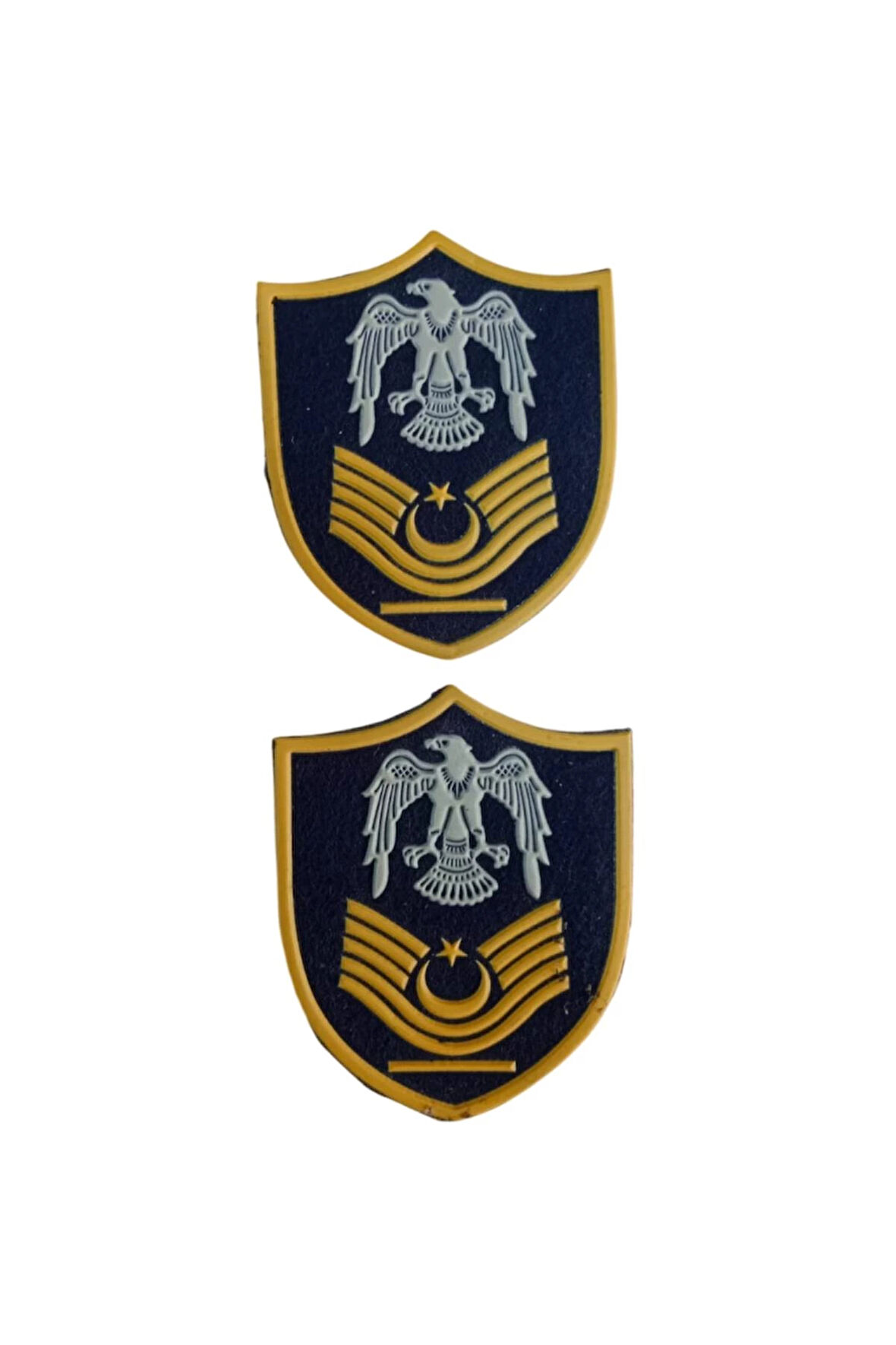 Hava Kuvvetleri Astsubay Bascavus Lacivert Zemin Kartal Nakisli Plastik Mini Yelek Rutbesi