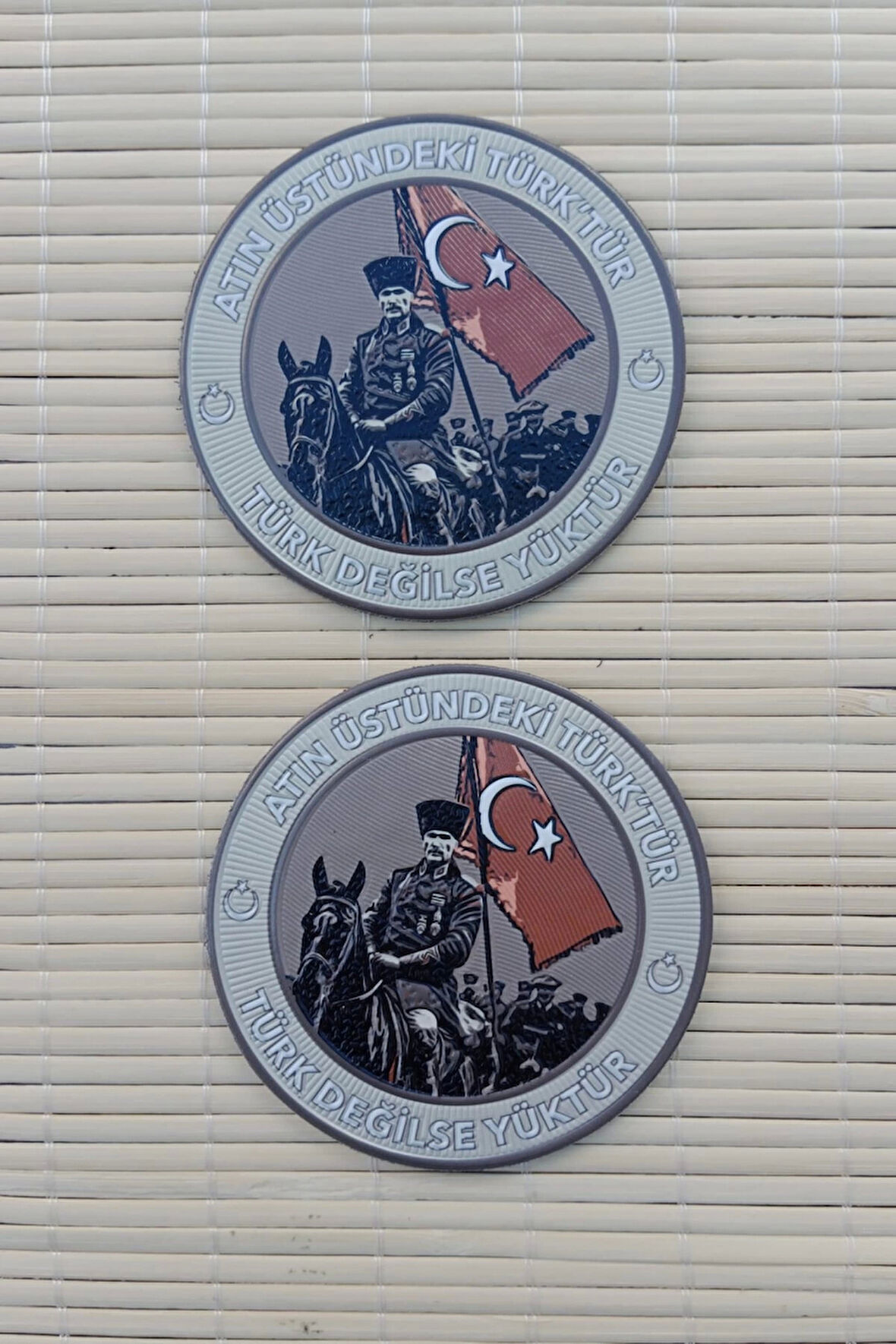 atin ustundeki turktur turk degilse yuktur 3d termoplastik silikon kabartma arma patch pec