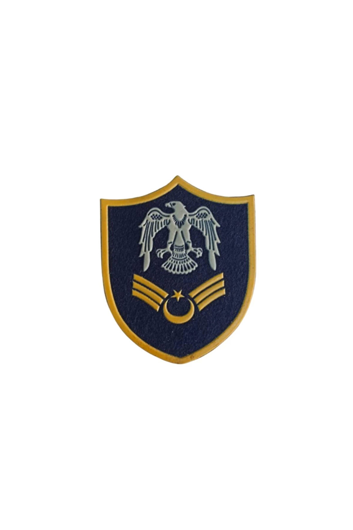 Hava Kuvvetleri Astsubay Kidemlicavus Lacivert Zemin Kartal Nakisli Plastik Mini Yelek Rutbe