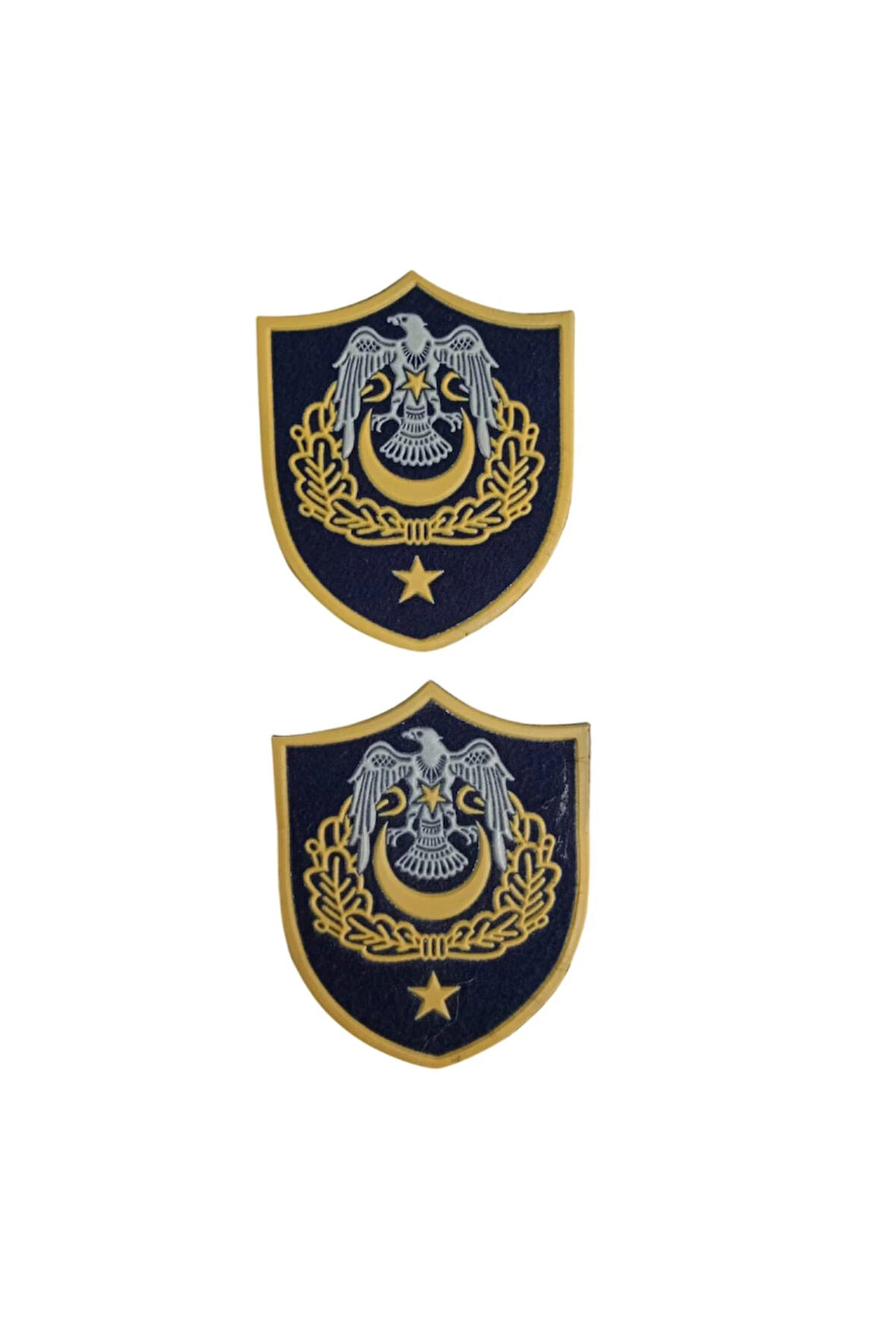 Hava Kuvvetleri Subay Binbasi Lacivert Zemin Kartal Nakisli Sirmali Mini Plastik Yelek Rutbesi