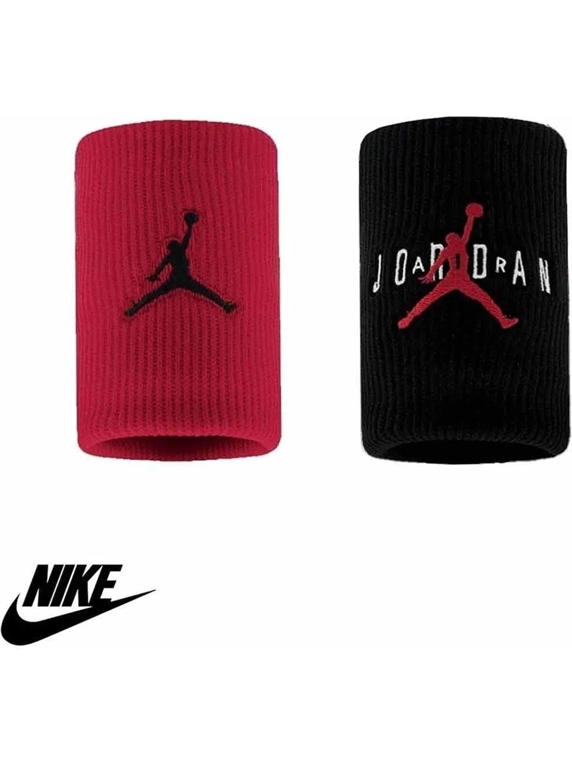 Nike Jordan Jumpman Wrist Band Unisex Siyah Kırmızı El Bilekliği J.100.7579.636.OS