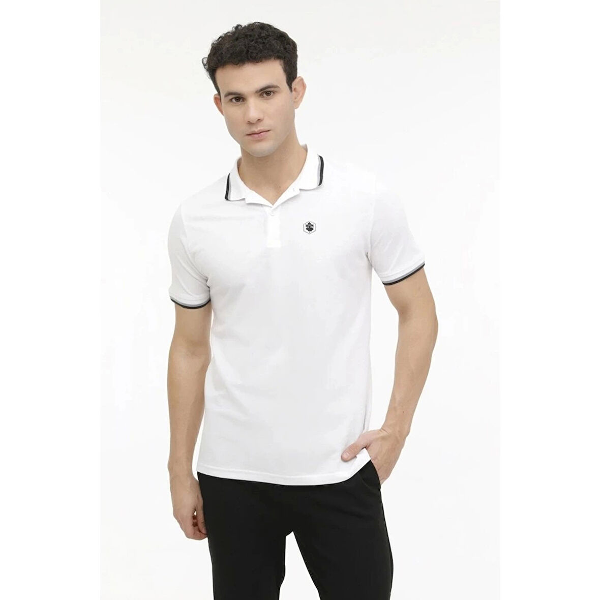 Lumberjack A10153338608010 4M M-Bsc Polo 12Bs45 4Fx Beyaz Erkek Polo T-Shırt