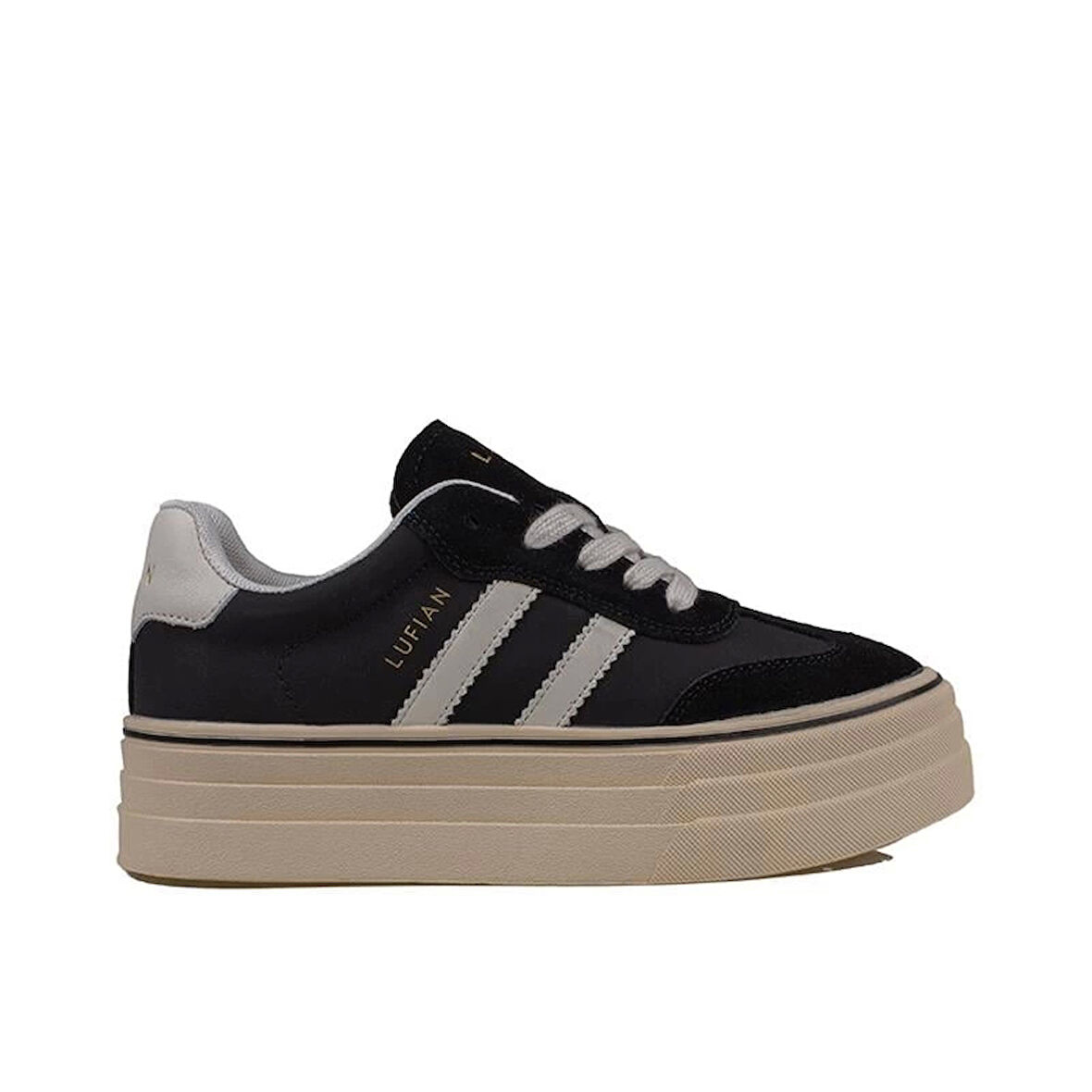 LUFİAN ANGELA KADIN YÜKSEK TABAN SİYAH SNEAKER AYAKKABI 121230025