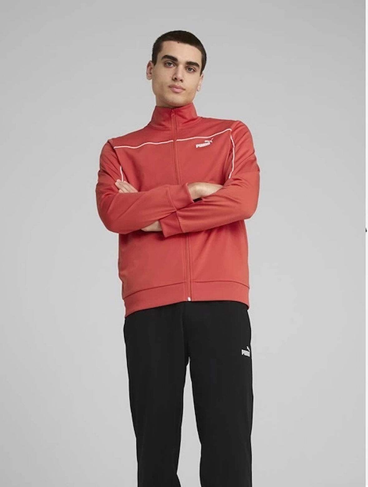 Puma Poly Piping Suit Kırmızı Ateş Erkek Eşofman Takımı 68485215