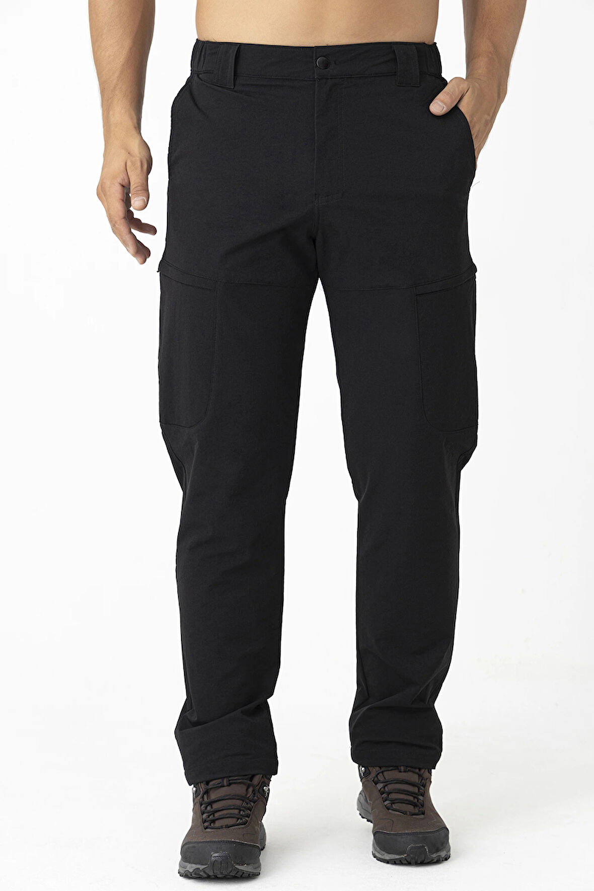 Crozwise Outdoor Düz Paça Erkek Alt Eşofman Siyah 2240