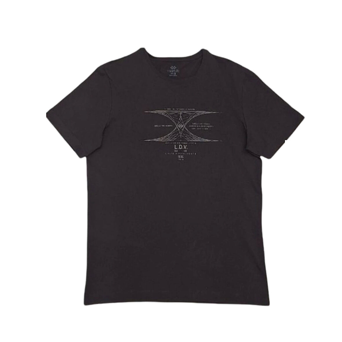 Tommy Life Siyah Erkek Basic Kısa Kol Standart Kalıp O Yaka T-shirt 88445