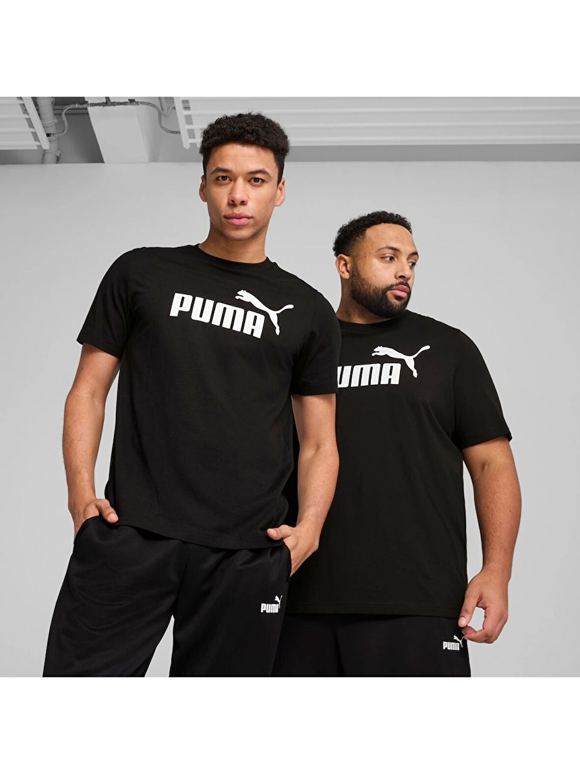 Puma ESS No. 1 Logo Tee Erkek Regular Fit Baskılı Siyah T-Shirt 68253201