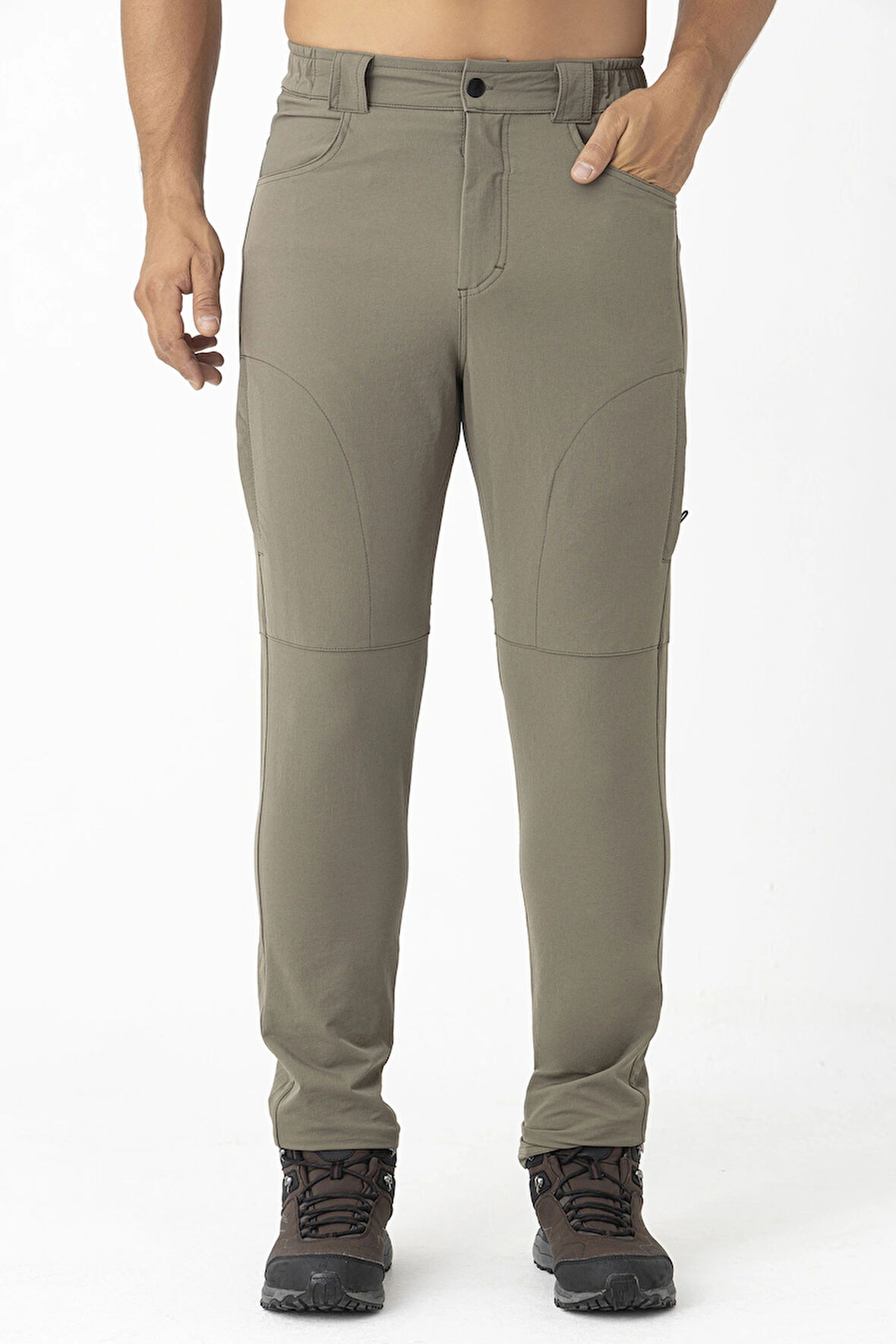 Crozwise Outdoor Dar Paça Erkek Alt Eşofman Bej 2241