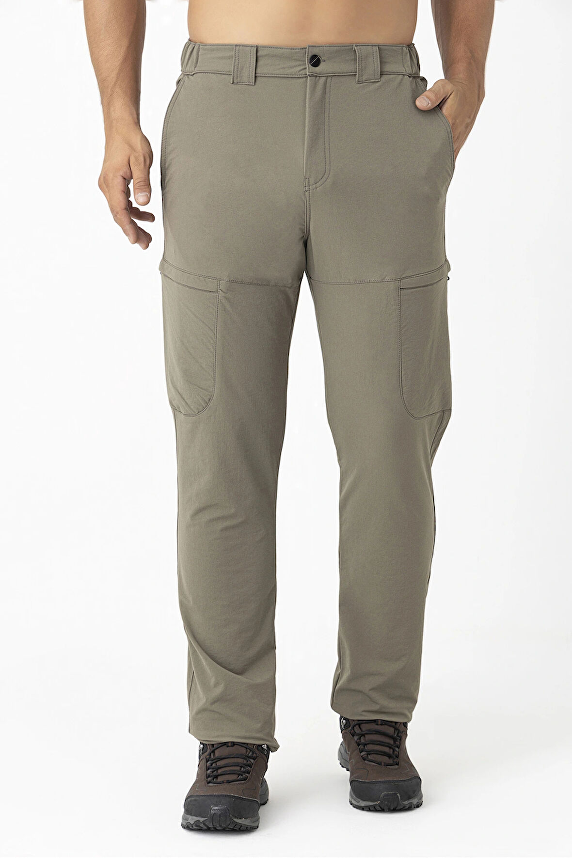 Crozwise Outdoor Dar Paça Erkek Alt Eşofman Bej 2240-02