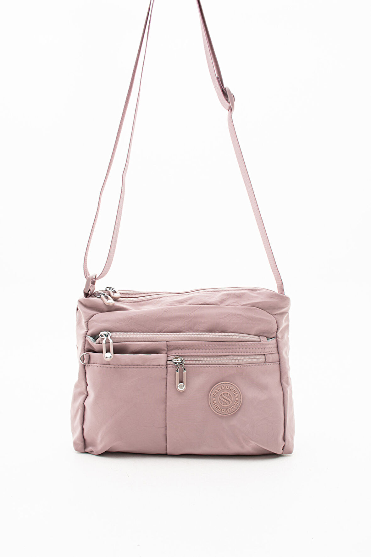 Çok Cepli Çapraz Askılı Kadın Omuz Çantası Orta Boy Günlük HV4006 Açık Mor