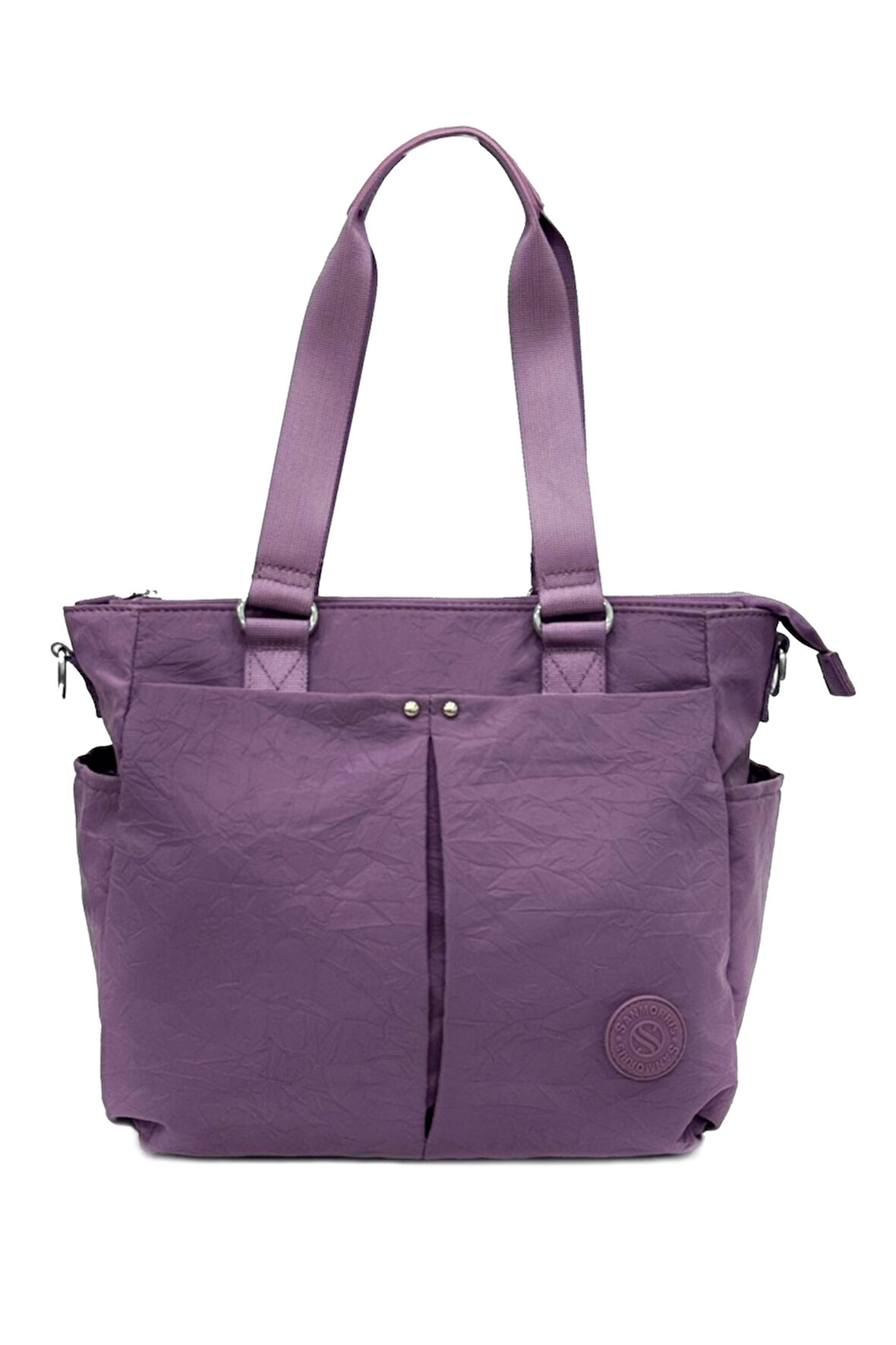 Çok Cepli Kadın Omuz Çantası Orta Boy Günlük HV4000 Mor