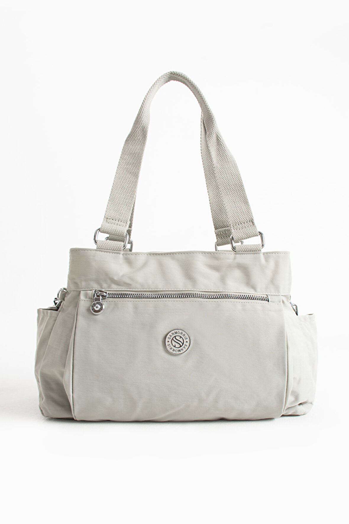 Çok Cepli Kadın Omuz Çantası Orta Boy Günlük HV7001 Gri