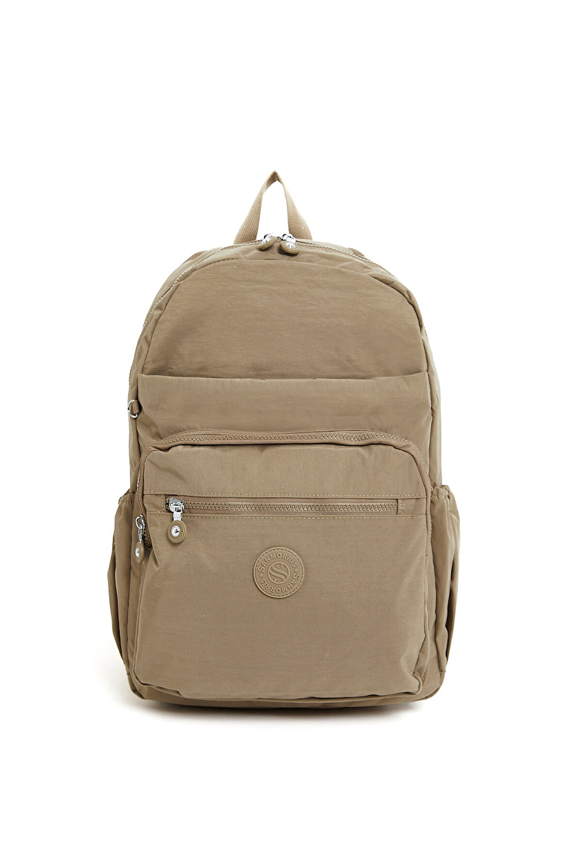 Çok Cepli Kadın Sırt Çantası Büyük Boy Okul ve Günlük HV3062 Koyu Bej