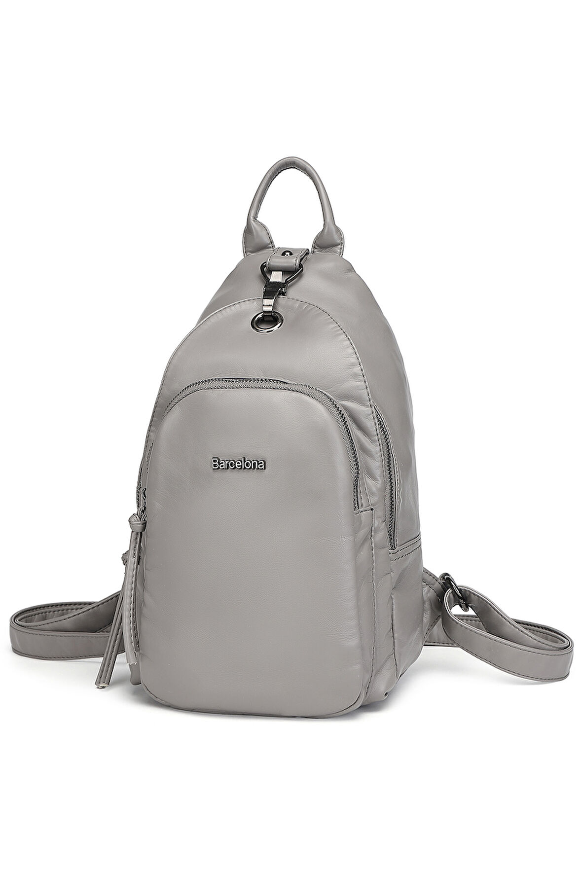 Barcelona Günlük Spor Küçük Boy Kadın Sırt Çantası 1639 Koyu Gri