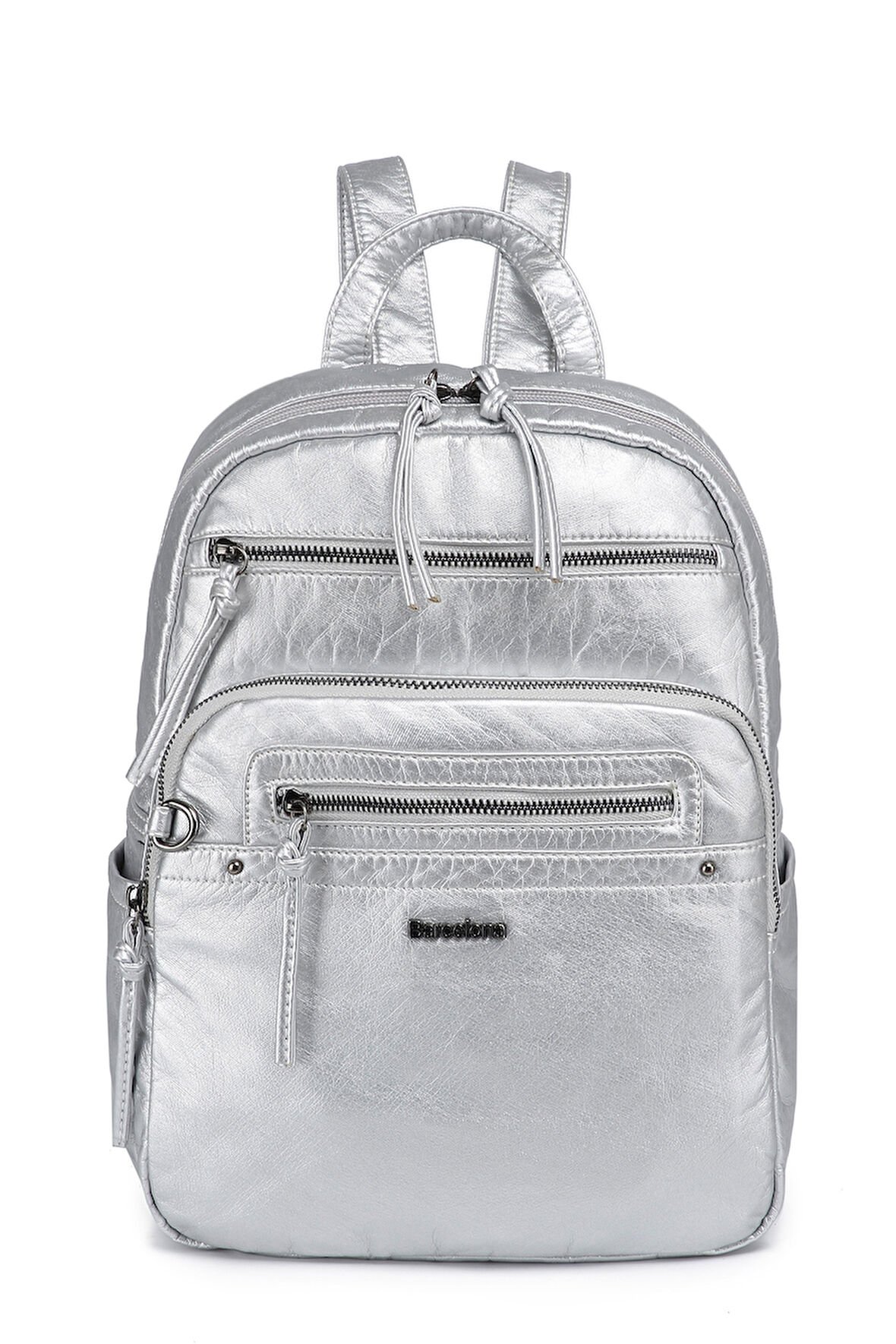 Barcelona Günlük Orta Boy Spor Çok Cepli Kadın Sırt Çantası 1928 Platin