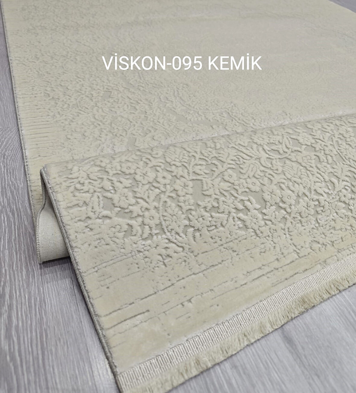 Decoser Viskon Koleksiyonu Viskon Akrilik dokuma Bambu Halı DH095 Kemik