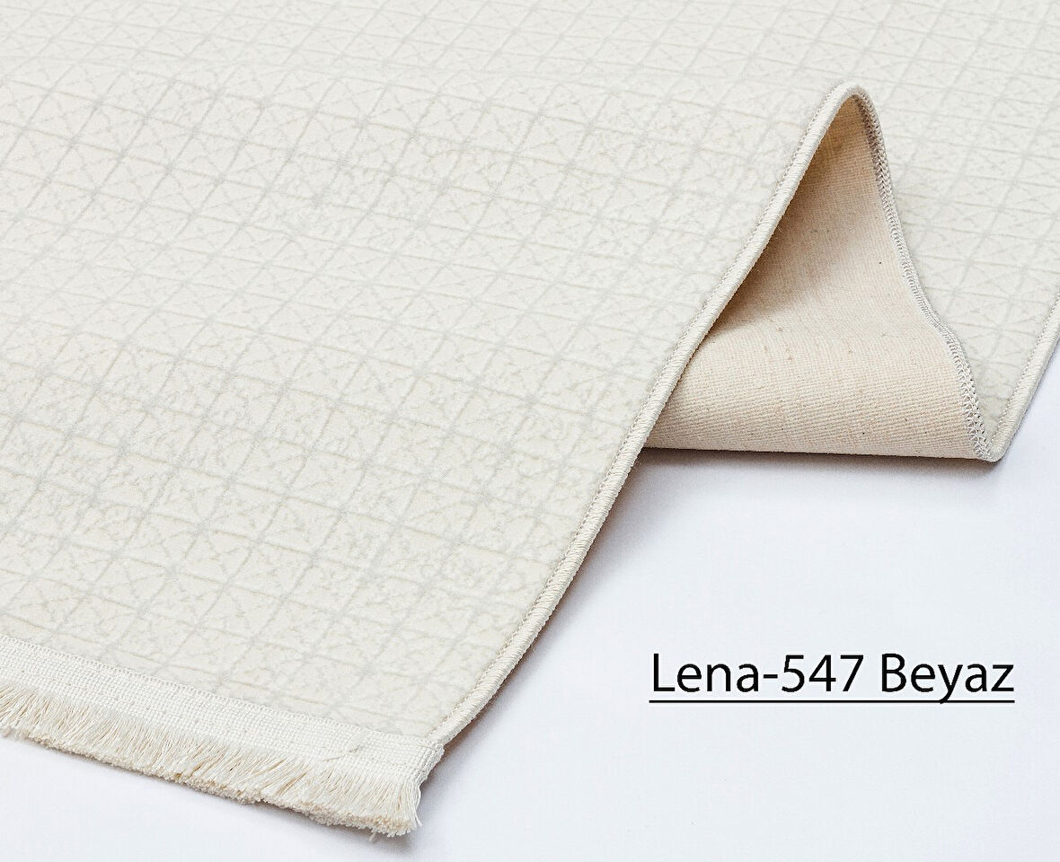 Decoser Lena Koleksiyonu Dokuma Halı DH5047 Beyaz