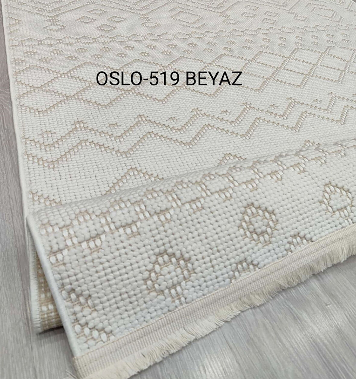 Decoser Oslo Koleksiyonu Dokuma Halı DH519 Beyaz