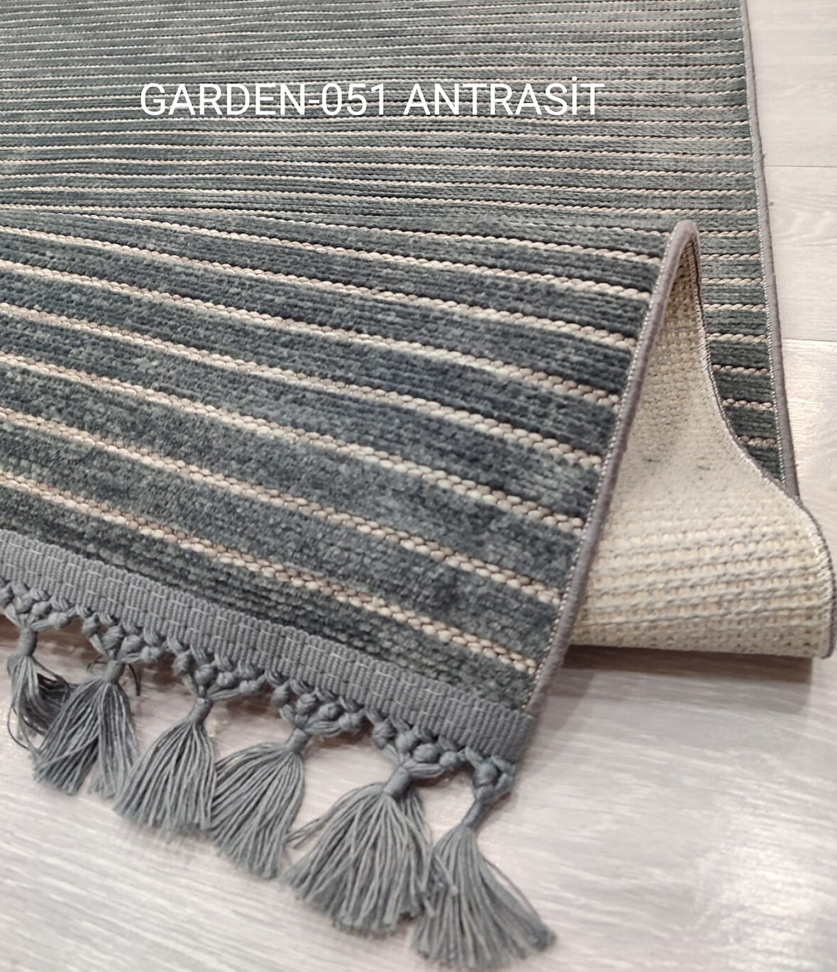 Decoser Garden Koleksiyonu Dokuma Halı DH051 Antrasit